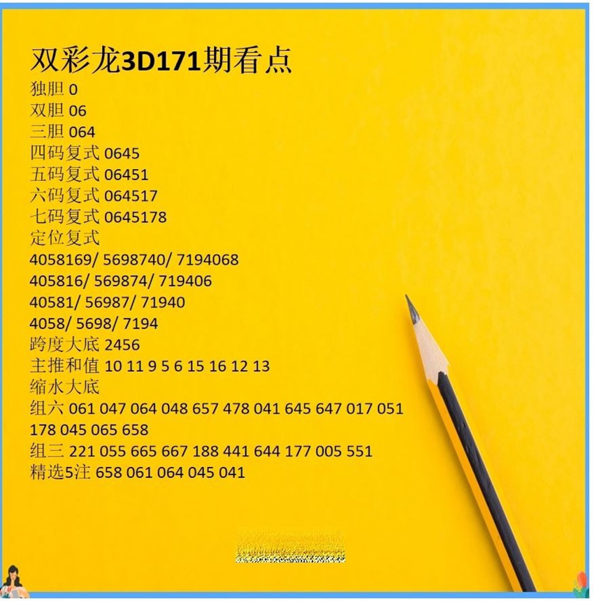 6.30福彩3D名家分享