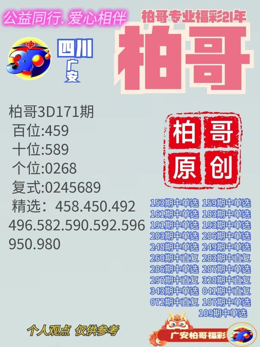 6.30福彩3D名家分享
