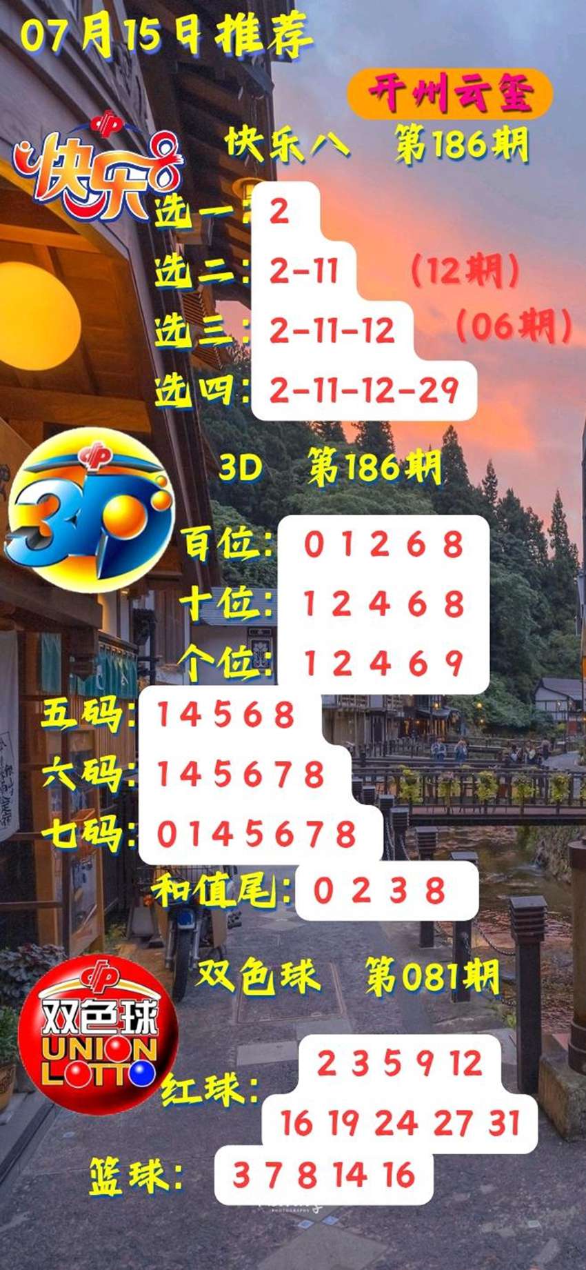 7.15快乐8名家分享