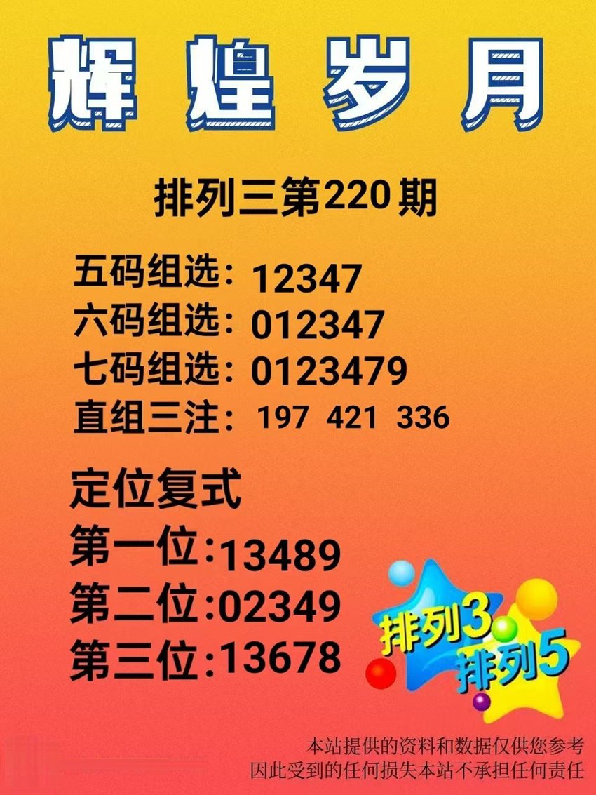 2026220期辉煌岁月排列三推荐